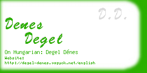 denes degel business card